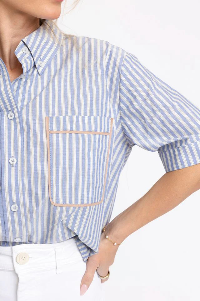 Karlie Stripe Pocket Camp Top