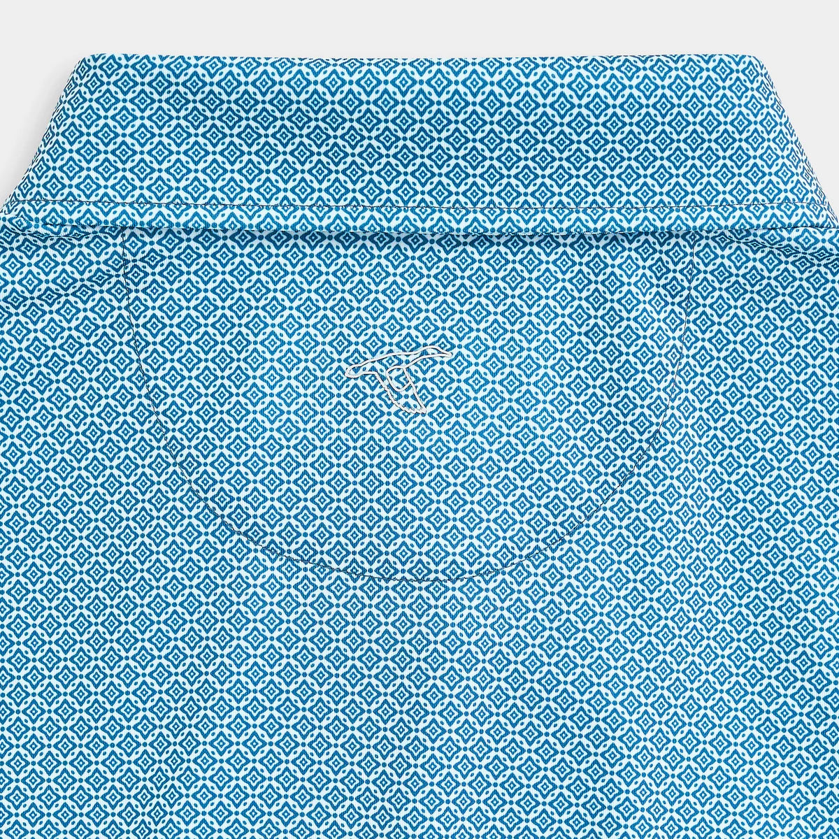 Genteal Navy Diamond Lattice Performance Polo