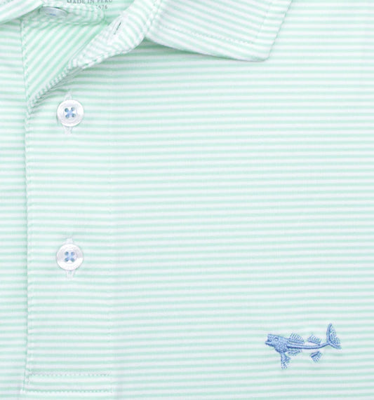 Coastal Cotton Performance Striped Polo