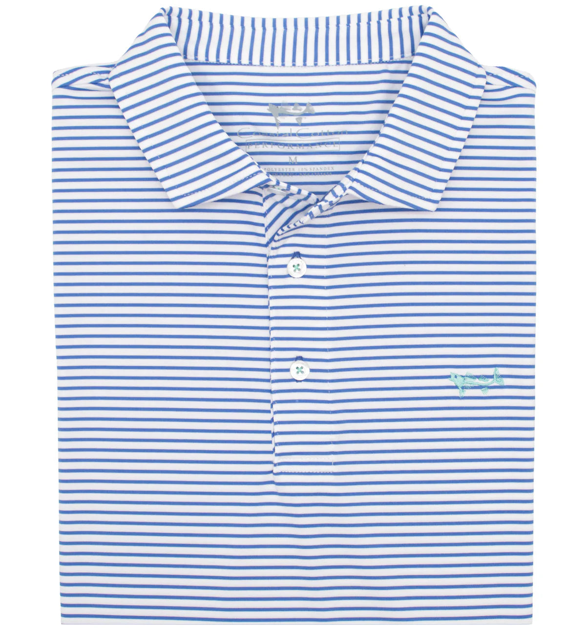 Coastal Cotton Performance Striped Polo