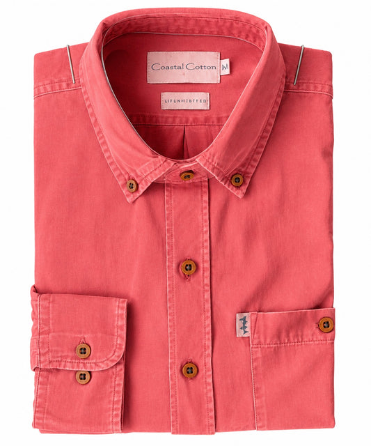 Coastal Cotton Twill Sport Shirt Mineral