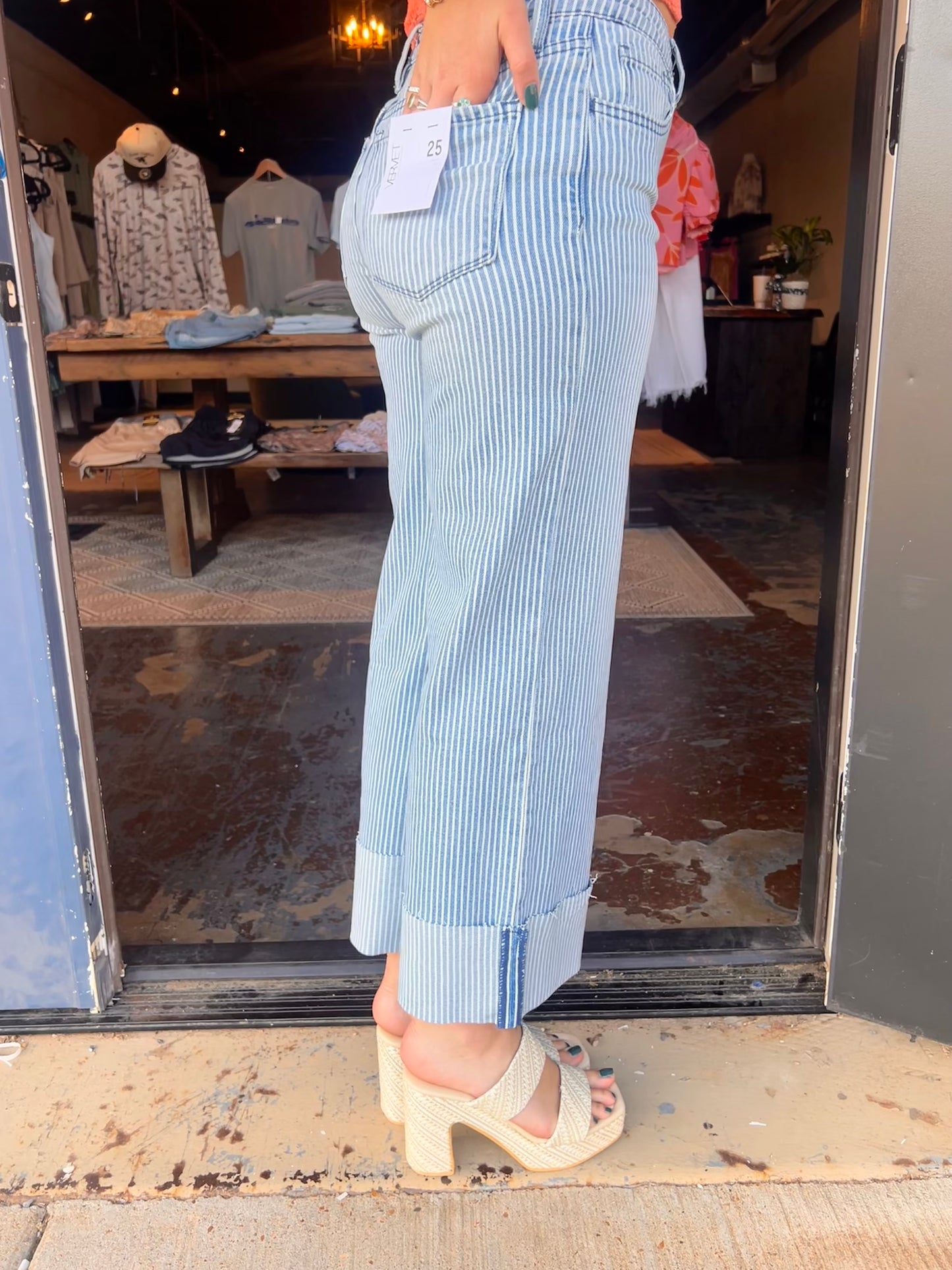 Vervet Pinstripe Olivia Jeans