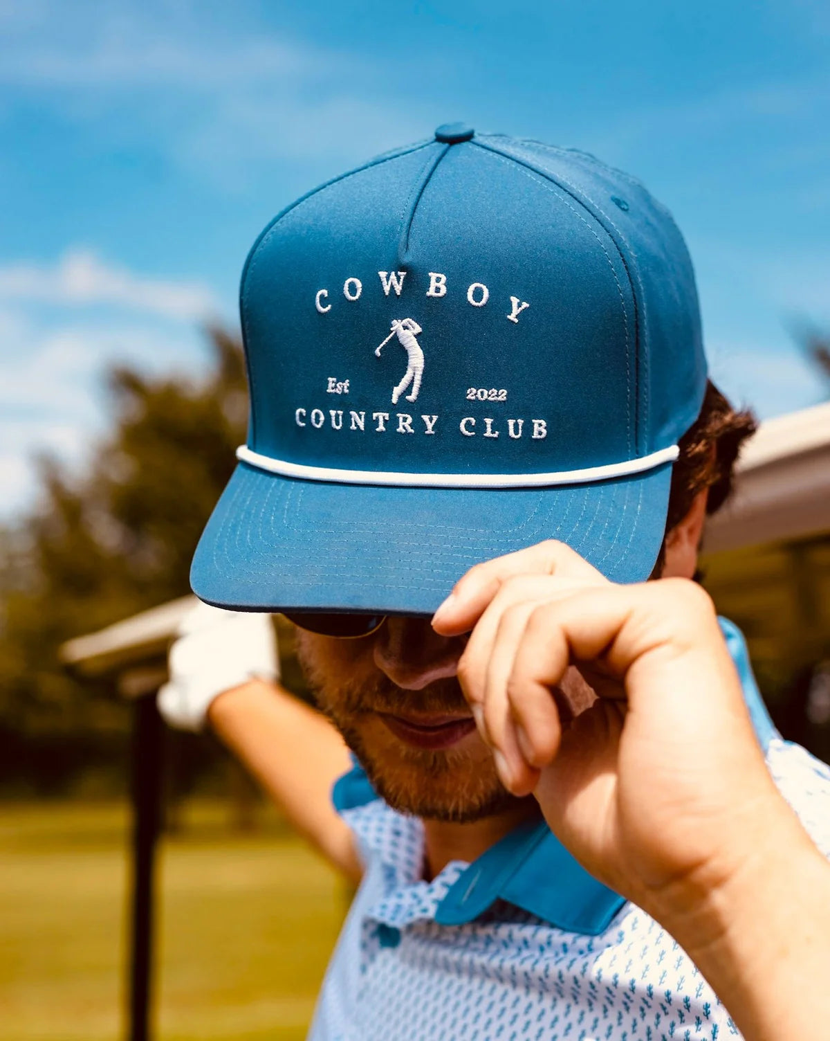 Cowboy Country Club Golfer Roped Hat