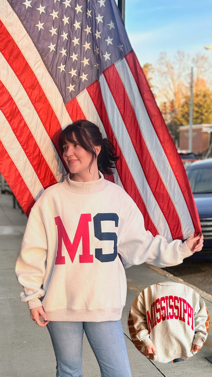 Mississippi Mockneck Reversible Sweatshirt