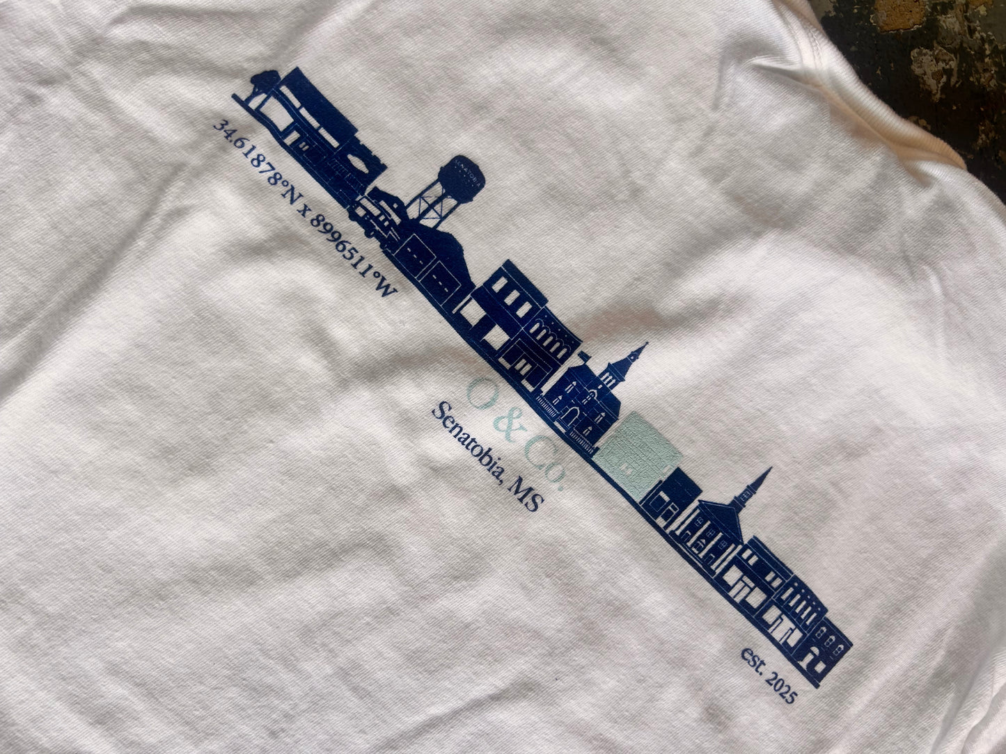 White Logo Tee LS