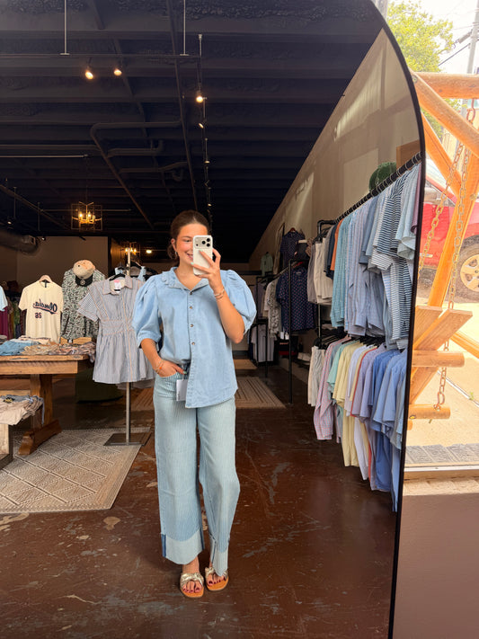 Vervet Pinstripe Olivia Jeans