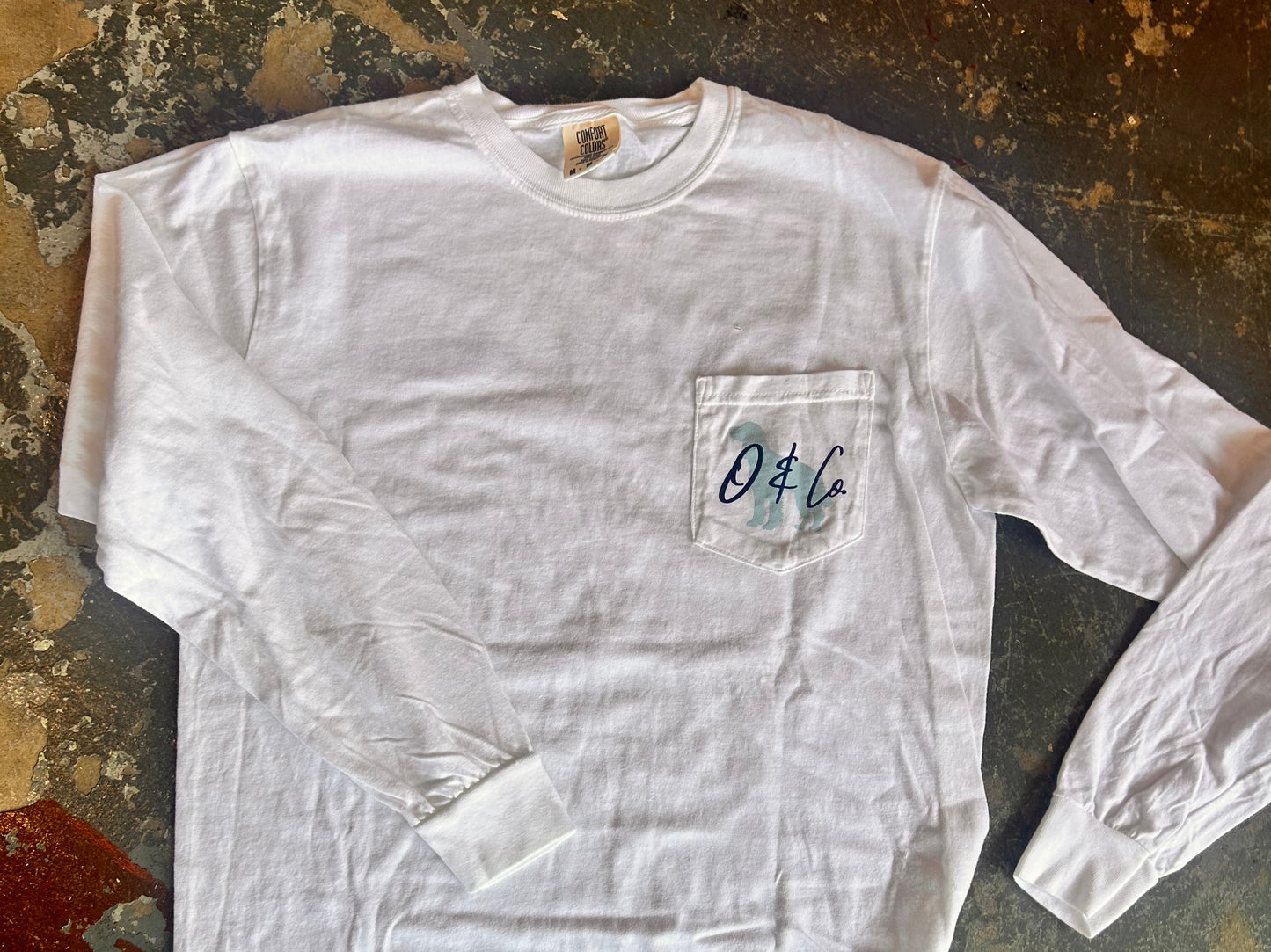 White Logo Tee LS