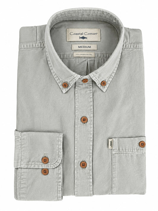 Coastal Cotton Twill Sport Shirt Elephant