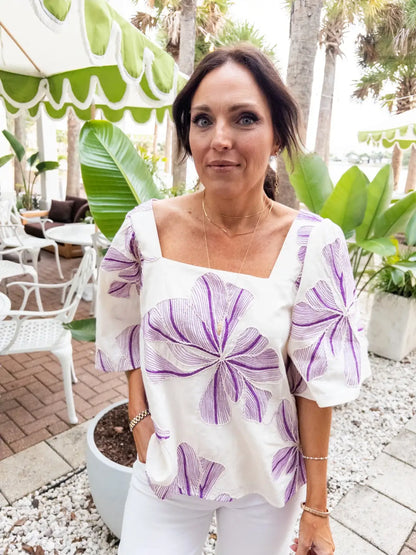 Odessa Top- Odette Print