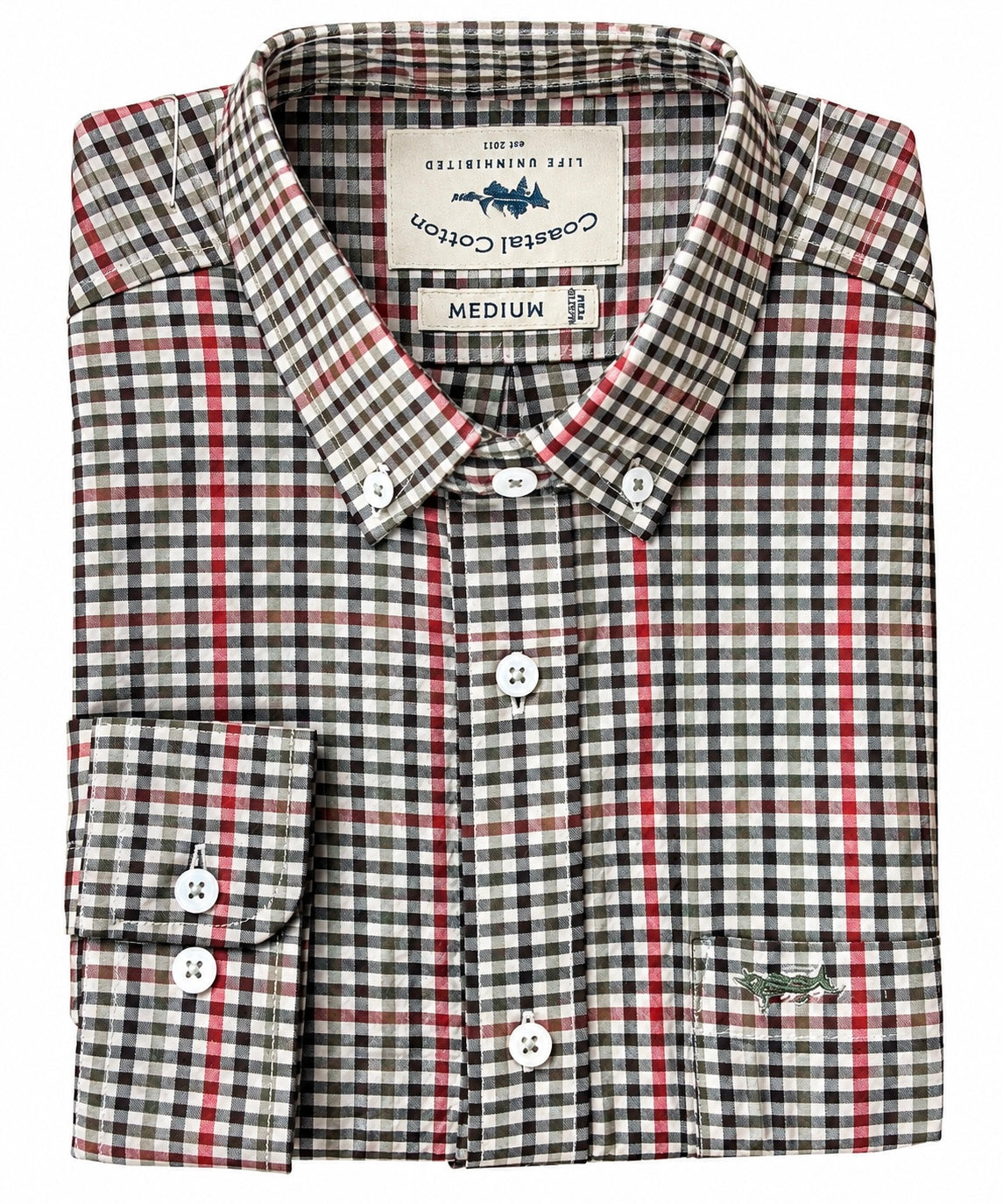 Coastal Cotton Sport Shirt Evergreen