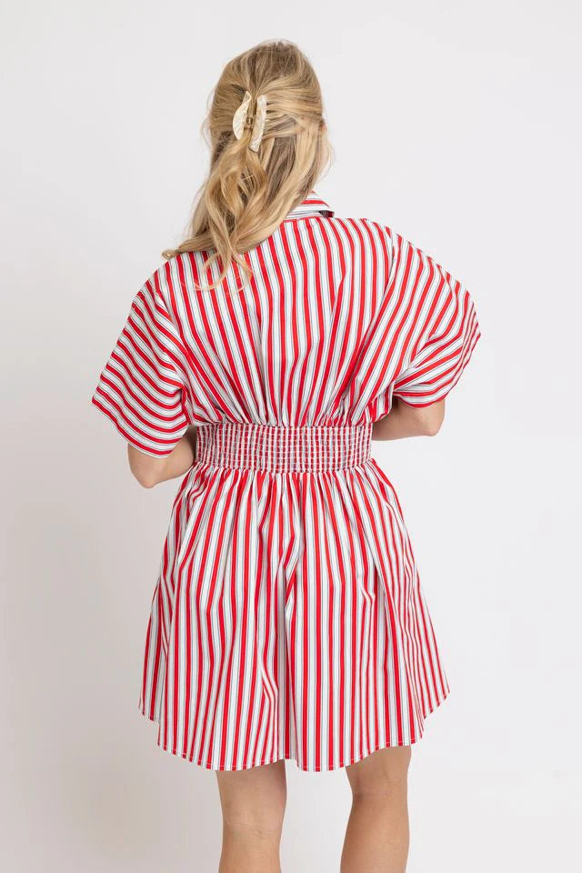 Karlie Stripe America Button Dress