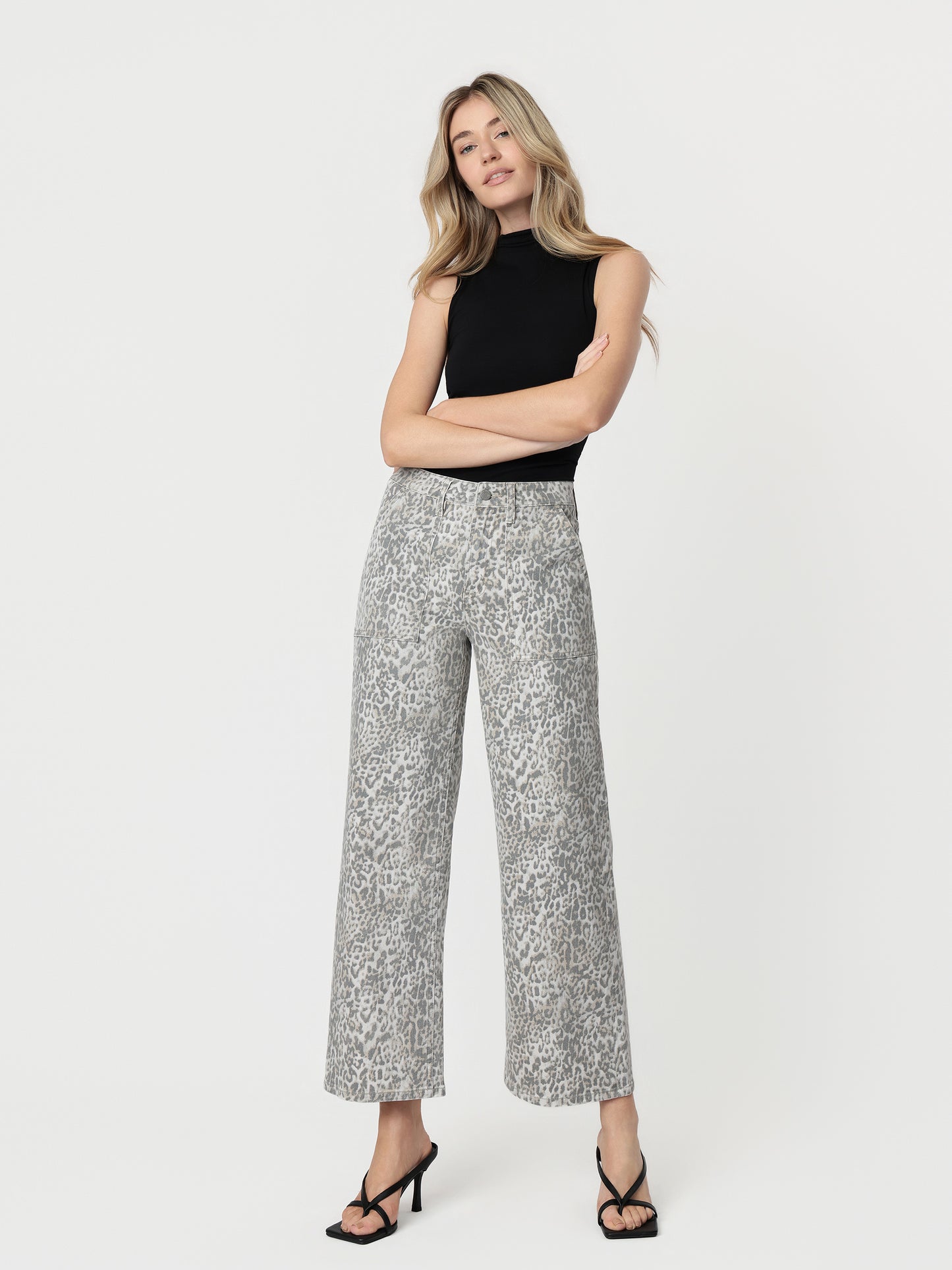 Vervet Leopard Wide Leg Jeans