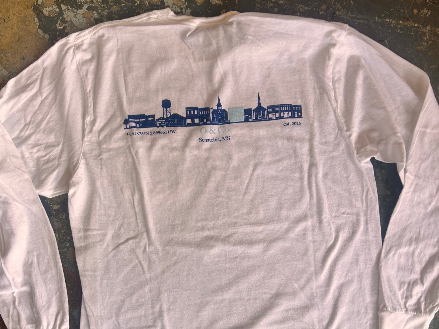 White Logo Tee LS