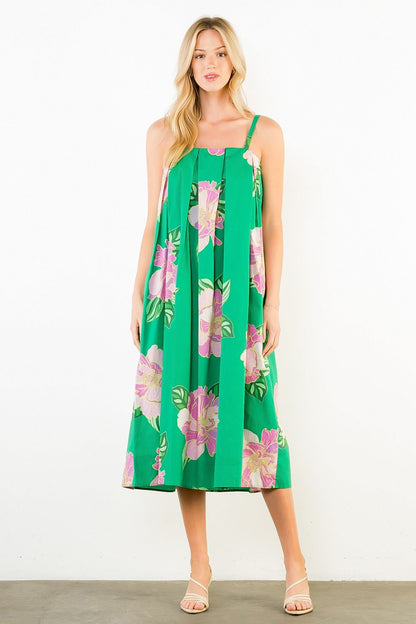 THML floral pleated maxi