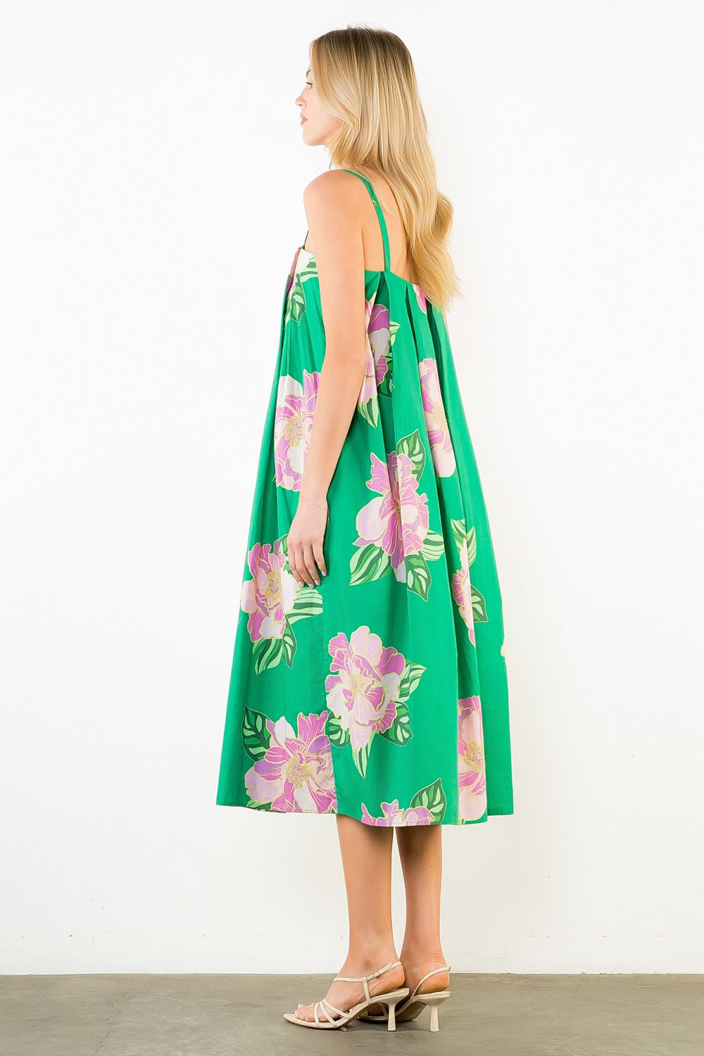 THML floral pleated maxi