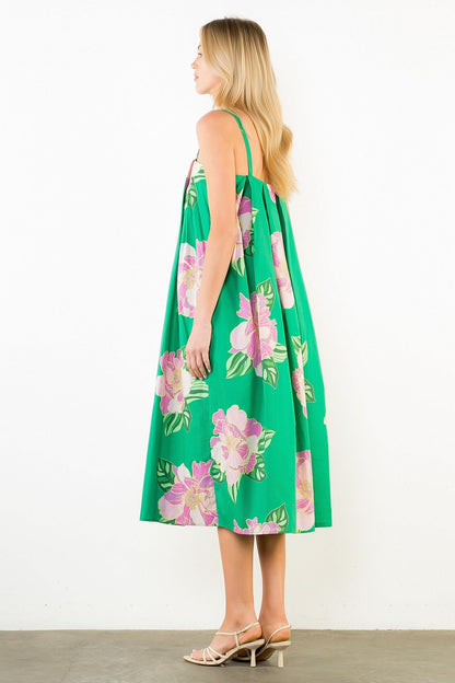 THML floral pleated maxi
