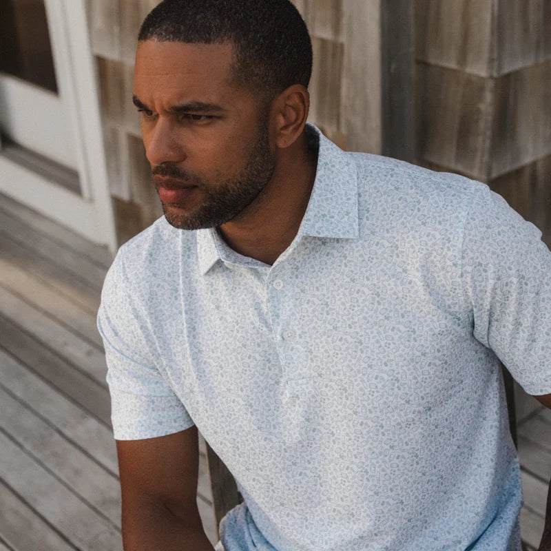 Genteal Gimlet Printed Performance Polo