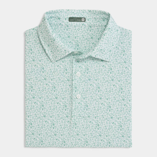 Genteal Gimlet Printed Performance Polo