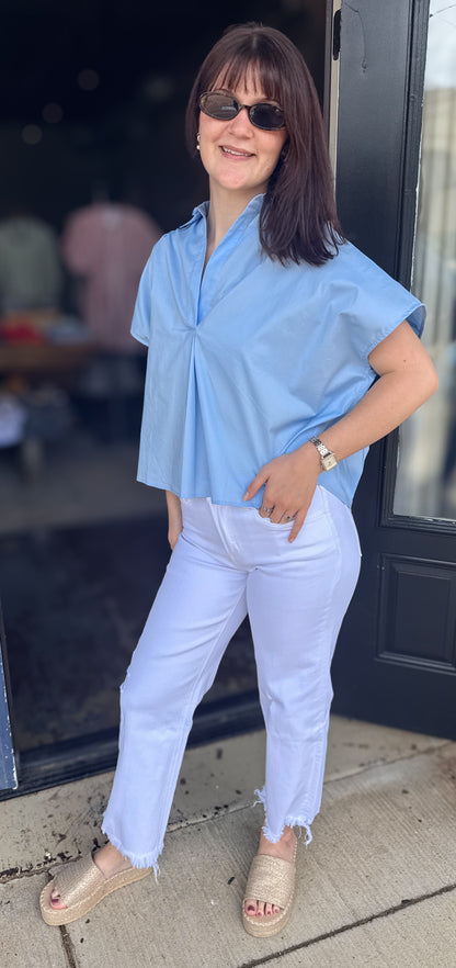 Vervet White Crop Demin