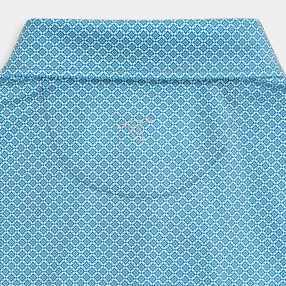Genteal Navy Diamond Lattice Performance Polo