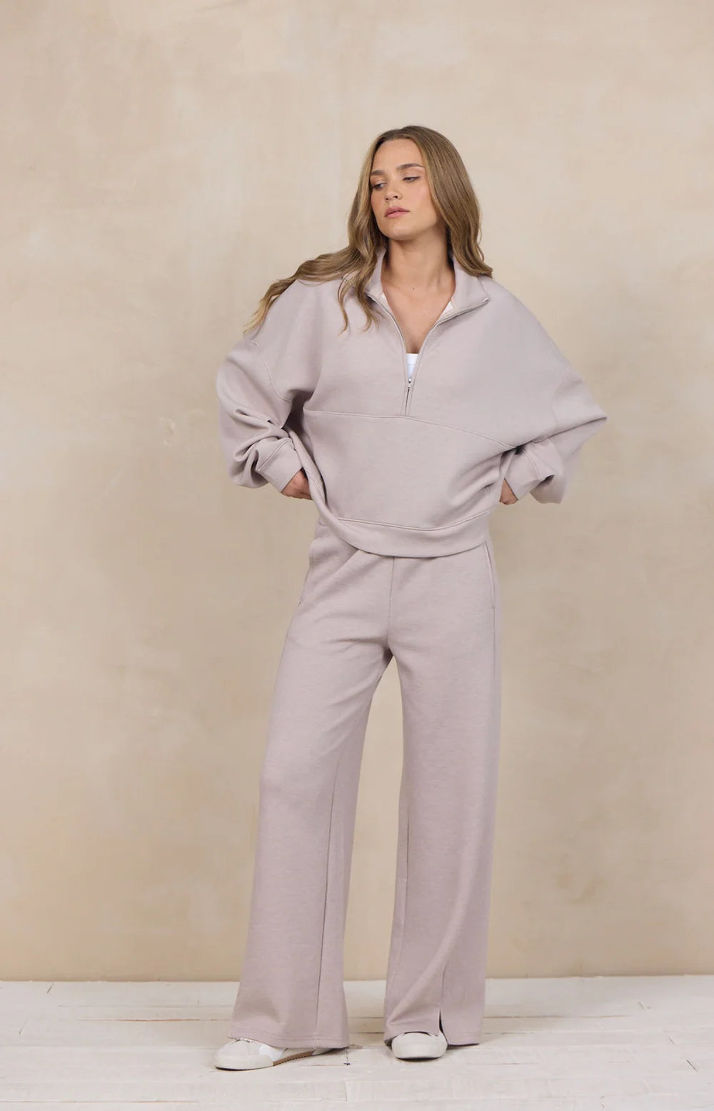 Vintage Havana Cloud Fleece Heather Oatmeal Set