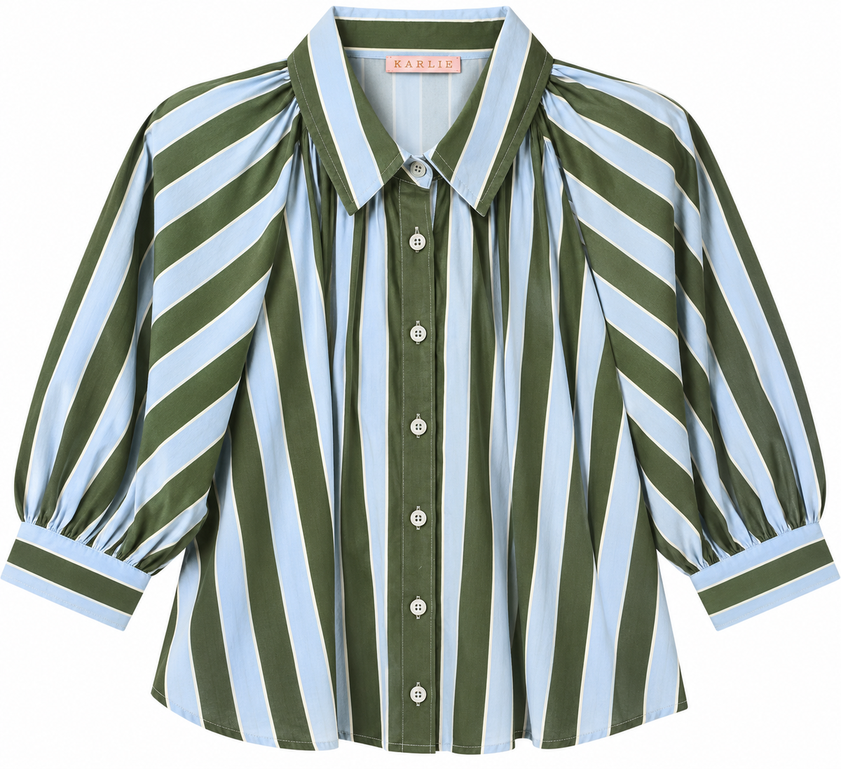 Karlie Striped Bubble Top