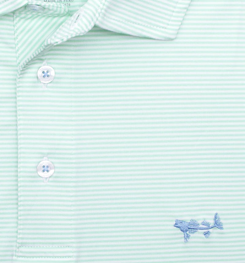 Coastal Cotton Performance Striped Polo