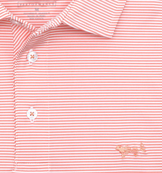 Coastal Cotton Performance Striped Polo