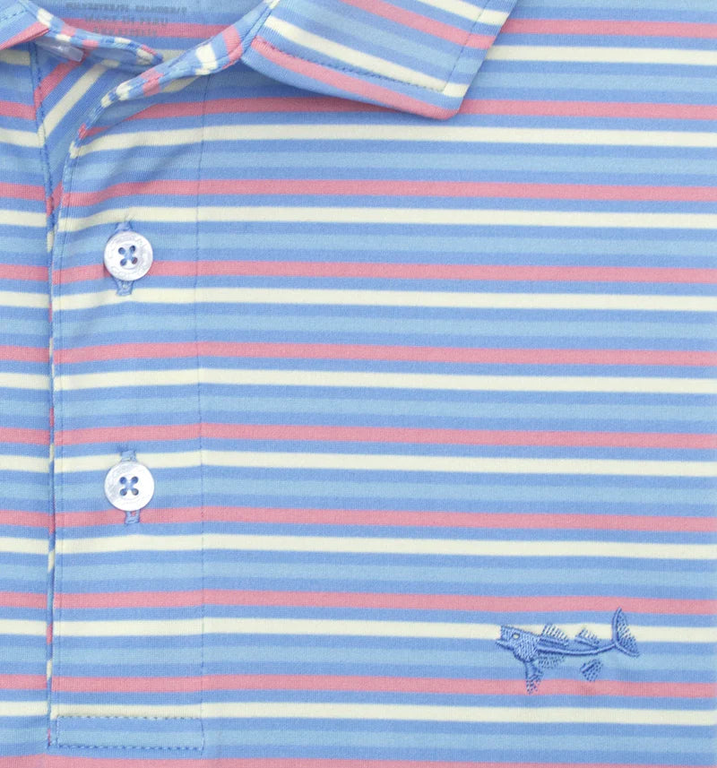 Coastal Cotton Performance Striped Polo